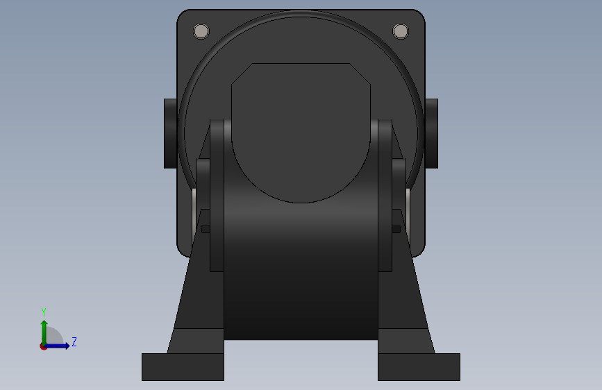 DC -直角空心轴蜗轮马达 左侧视图