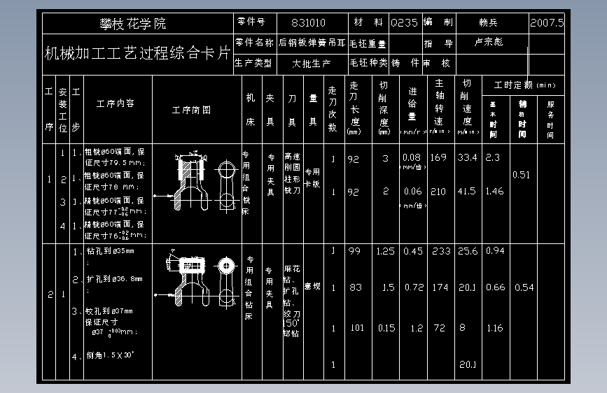 CA10B解放牌汽车后钢板弹簧吊耳工艺和铣4mm槽夹具设计（含CAD图纸+工序卡+说明书）