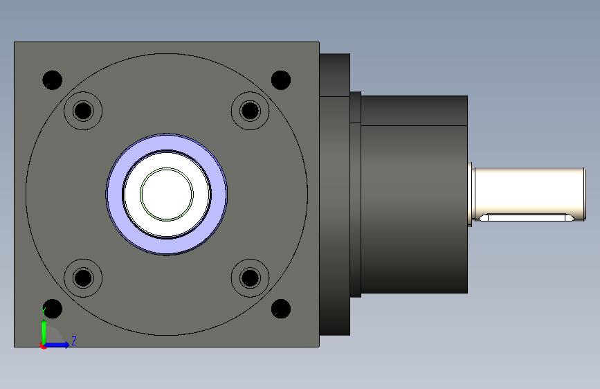 螺旋锥齿轮箱080 左侧视图