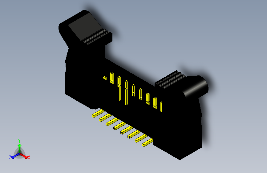 线对板连接器-AEE812T-001-08G1FP(L1=5.1_W=8.9_A=0.5)