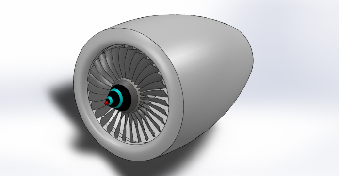 solidworks中的喷气发动机设计