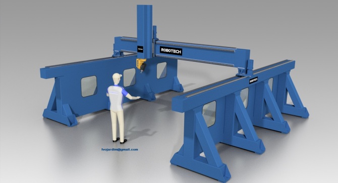 高架龙门侧壁数控加工中心