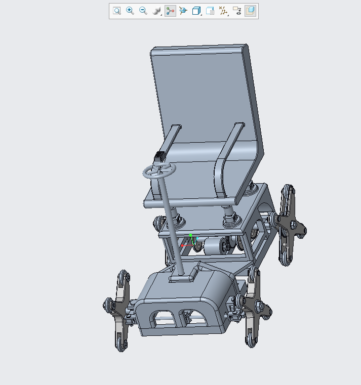 助老助残爬楼梯轮椅设计及仿真【含三维PROE】【8张CAD图纸+说明书】