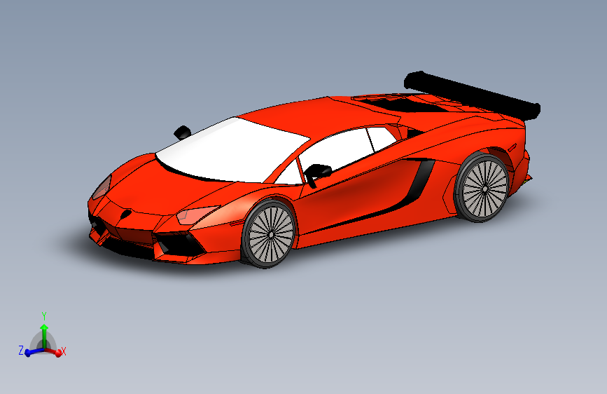 兰博基尼 Aventador 主视图