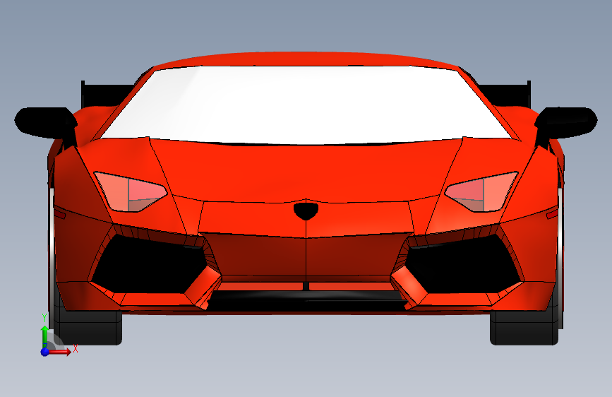 兰博基尼 Aventador 正面视图