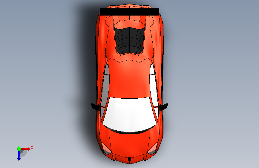 兰博基尼 Aventador 俯视图