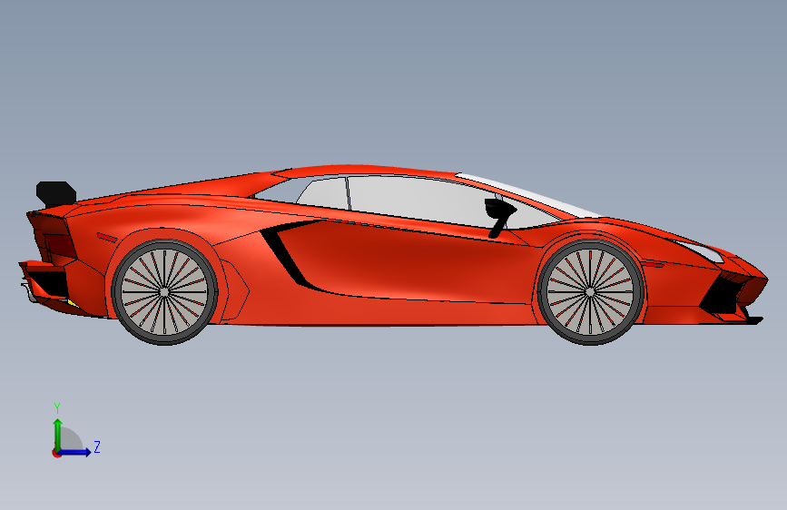 兰博基尼 Aventador 左侧视图