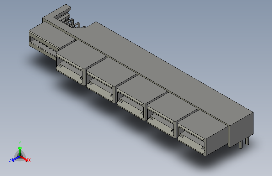 板对板连接器1.27mm, 12.00mm Pitch, EXTreme LPHPower Receptacle Header, Right-Angle, 10 Power Contacts, 16 Signal Contacts, Select Gold (Au) Plating, for 2.36mm Thick PC Board