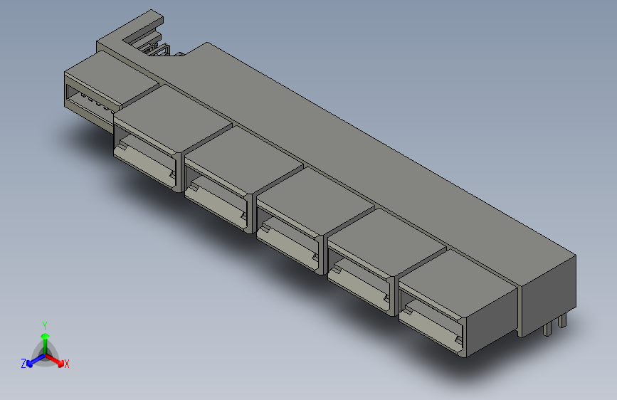 板对板连接器1.27mm, 12.00mm Pitch, EXTreme LPHPower Receptacle Header, Right-Angle, 10 Power Contacts, 12 Signal Contacts, Select Gold (Au) Plating, for 1.57mm Thick PC Board