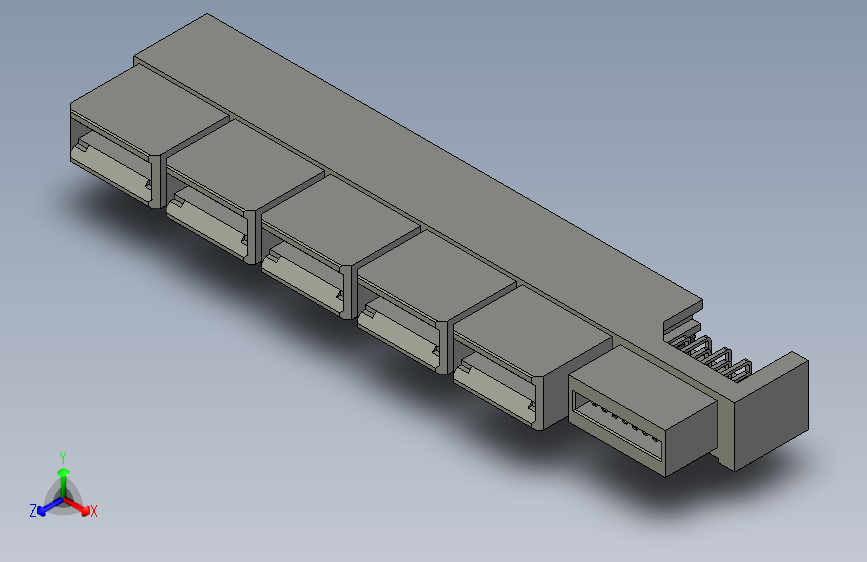 板对板连接器1.27mm Pitch, EXTreme LPHPower Receptacle Header Reverse Orientation, Right-Angle, 10 Power, 16 Signal Contacts, Select Gold (Au) Plating, for 2.36mm Thick PC Board