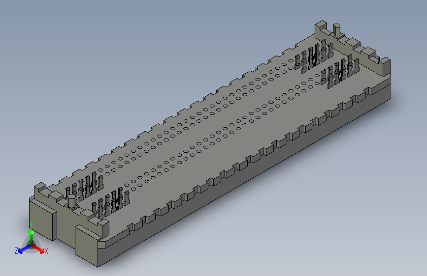 板对板连接器1.27mm Pitch, SEARAY Receptacle, 400 Circuits, 6.50mm Unmated Height, 10 Rows, with Pegs, Solder Charge Lead-Free, per VITA-57