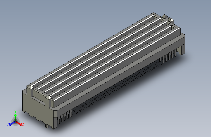 板对板连接器1.27mm Pitch, SEARAY Plug, 400 Circuits, 7.00mm Unmated Height, 10 Rows, with Pegs, Solder Charge Lead-Free