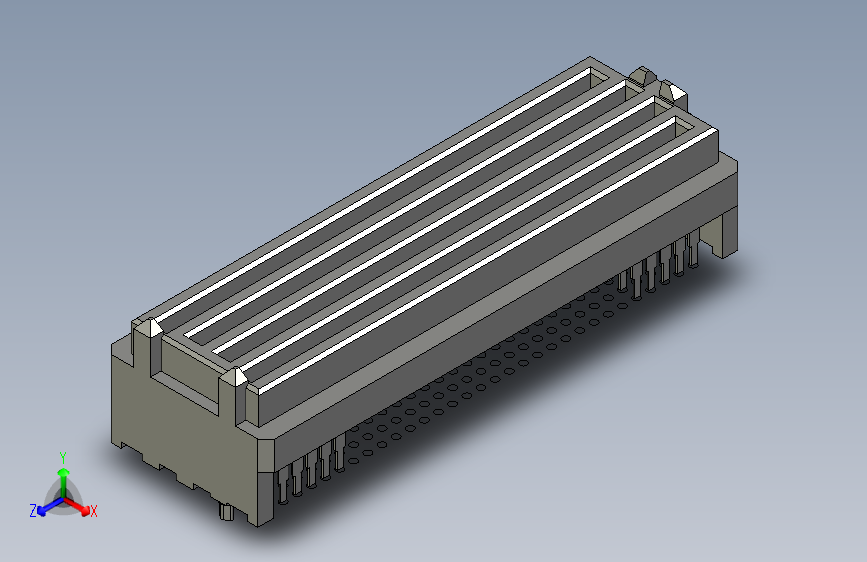 板对板连接器1.27mm Pitch, SEARAY Plug, 300 Circuits, 7.00mm Unmated Height, 10 Rows, with Pegs, Solder Charge Lead-Free