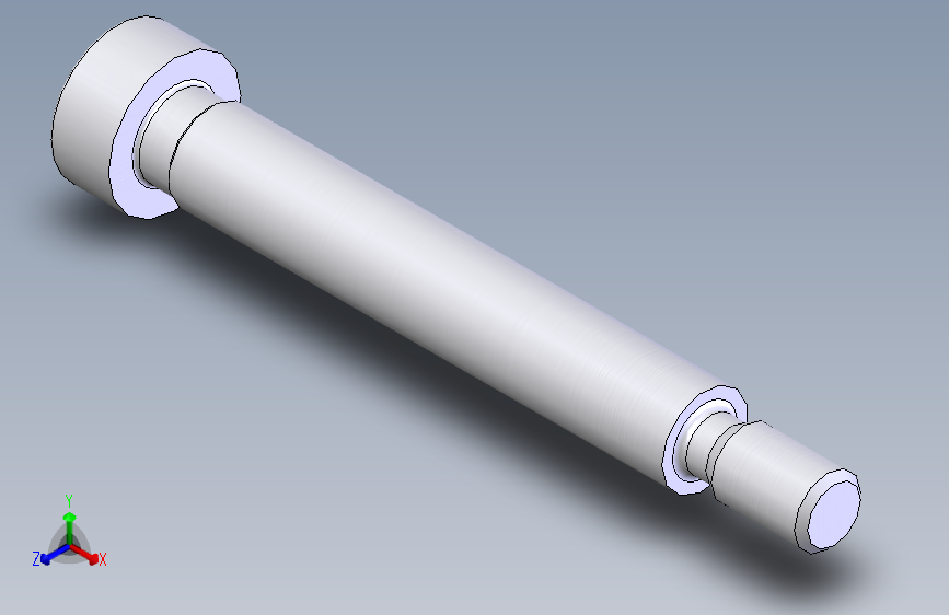 内六角圆柱头轴肩螺钉6.5X40-M5 主视图