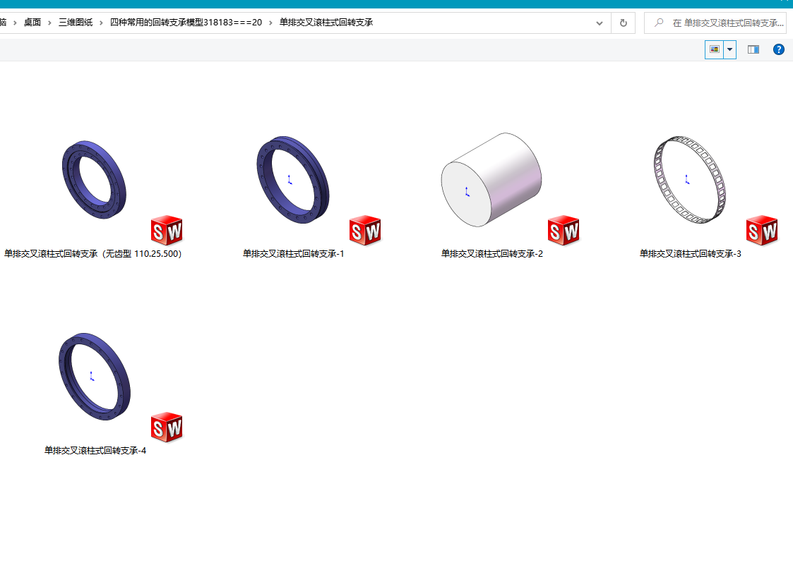 四种常用的回转支承模型