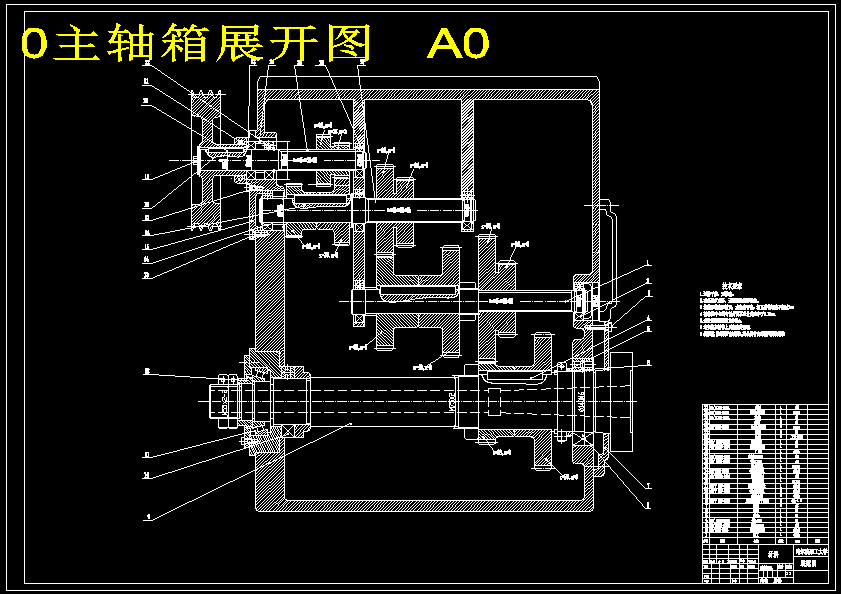 题目29-分级变速主传动系统设计Nmin35.5_Nmax800_Z8_公比1.41_P3_n710-1420【金属切削机床课程设计】