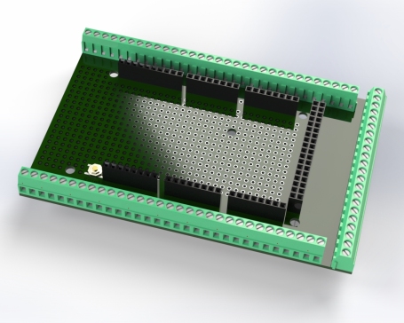 Arduino Mega连接器印刷电路板被称为小猪印刷电路板