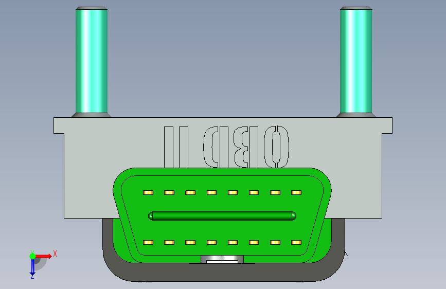 OBD2连接器的支架_STEP_模型图纸下载 – 懒石网