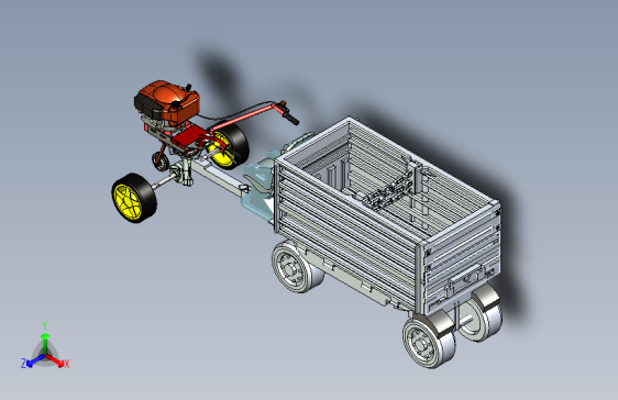 旋耕机改装成农用拖拉机DIY设计