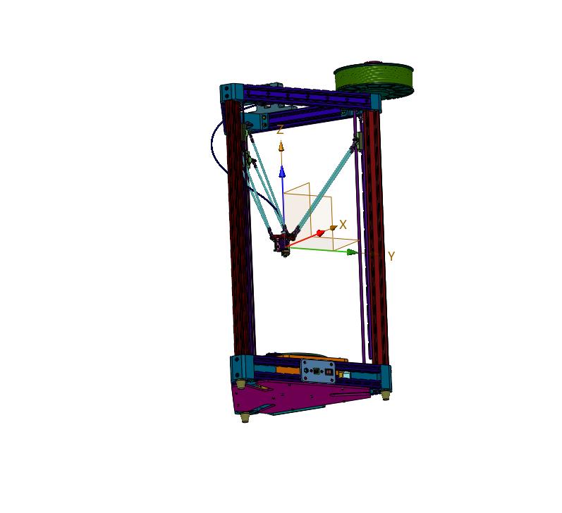 基于FDM的并联臂的单喷头3D打印机
