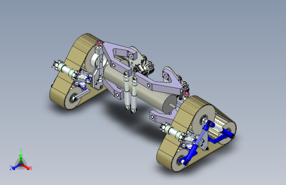 遥控履带车履带结构设计三维STP模型