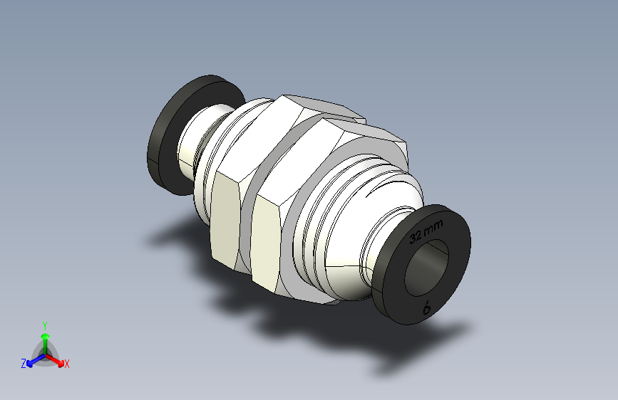 d6mm。M14.L32气管快插接头
