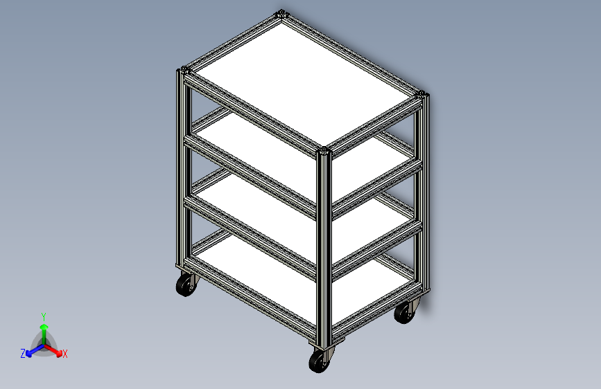 由铝制40x40型材制成桌子