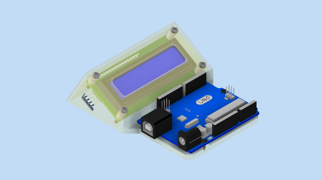 Arduino框架，支持16x2-LCD I2c