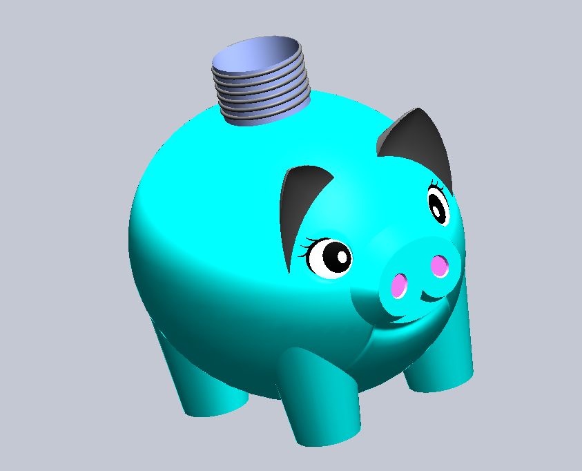 小猪水瓶模型