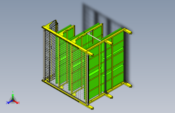 Rack vegetable货架蔬菜架子3D数模图纸 inventor设计 附STP