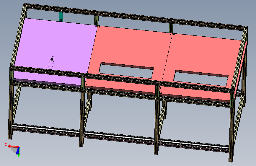 铝型材拼接式台桌