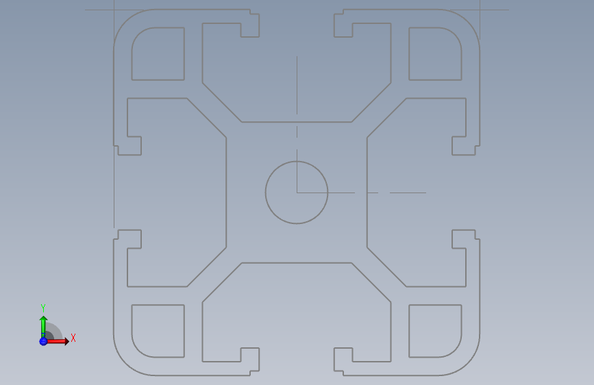 工业铝型材40 x 40B x R4.5.