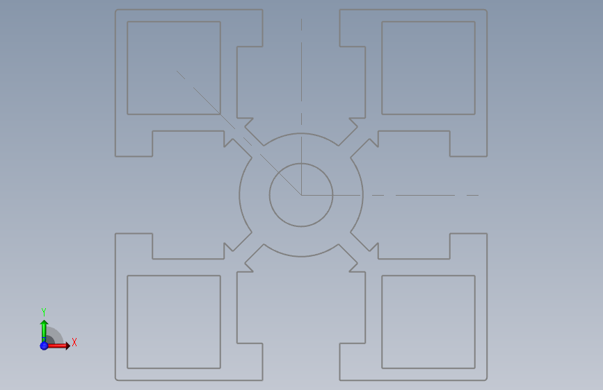 工业铝型材40 x 40GE x R0.3.
