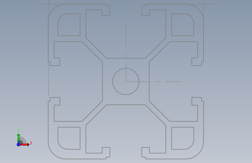 工业铝型材40 x 40L x R4.5.