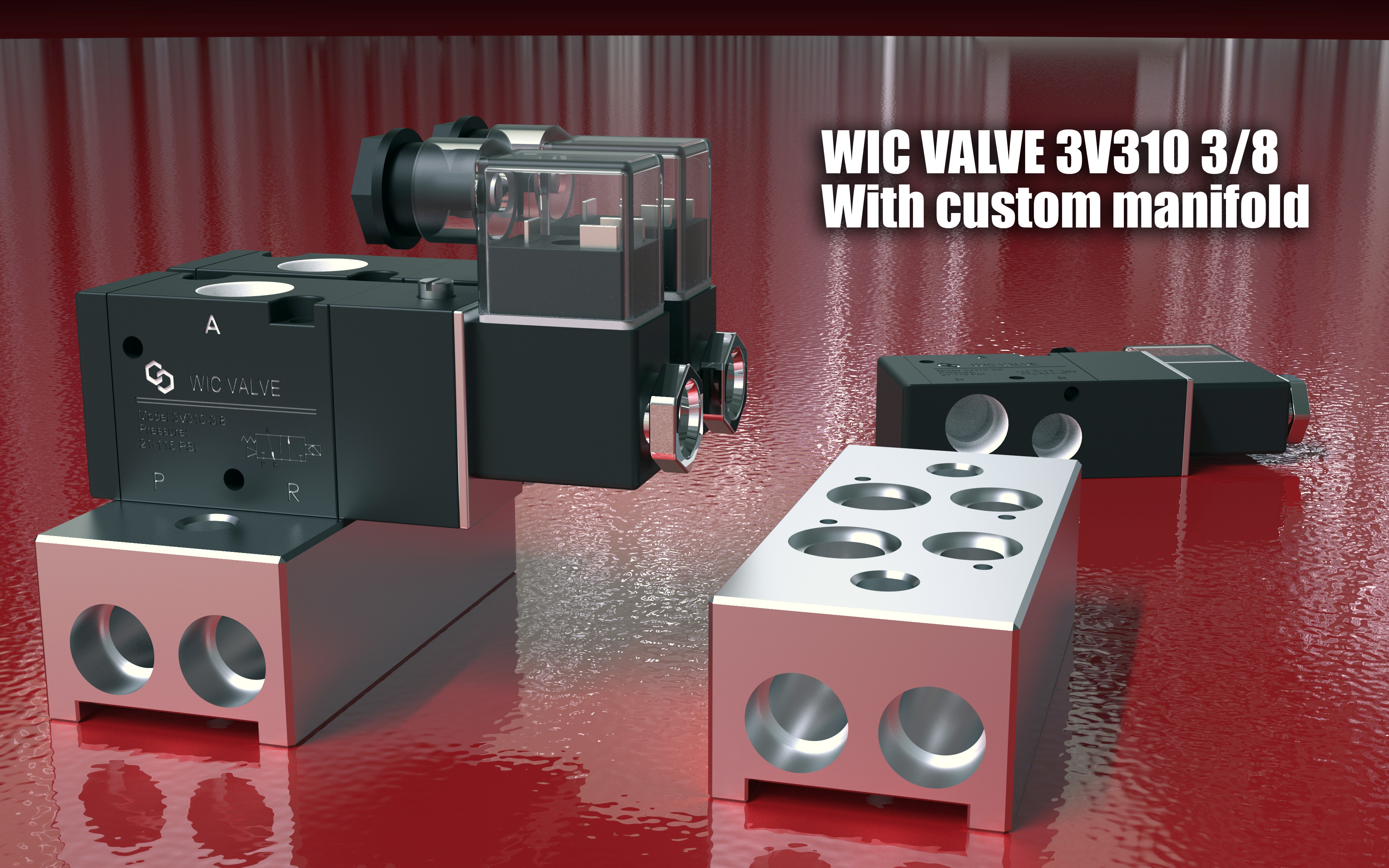 气动WIC电磁阀3V310-3-8