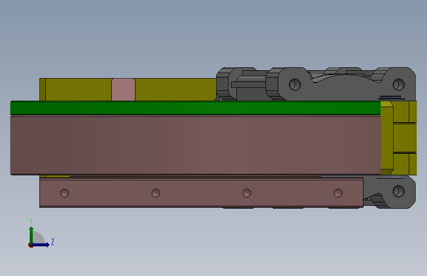 八爪铆压收边机构3D数模图纸 Solidworks设计 左侧视图