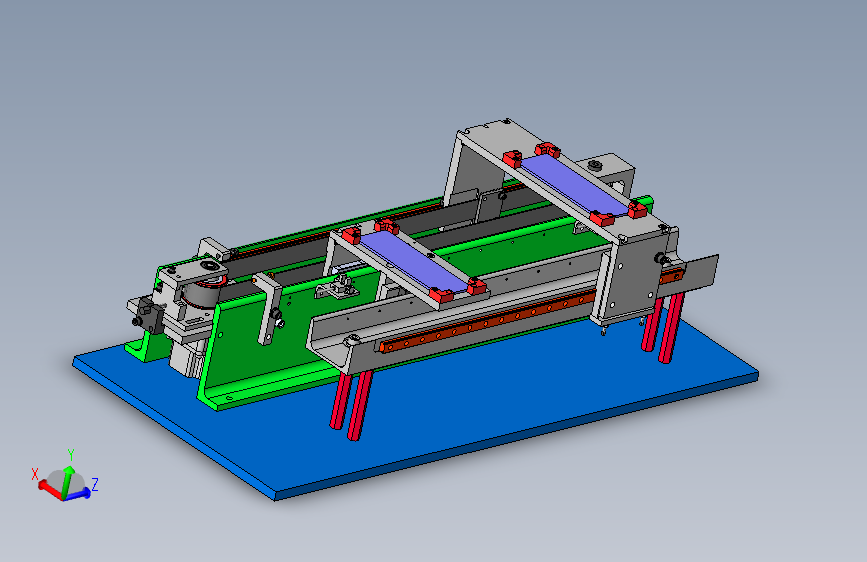 滑台穿梭机构3D数模图纸 Solidworks设计