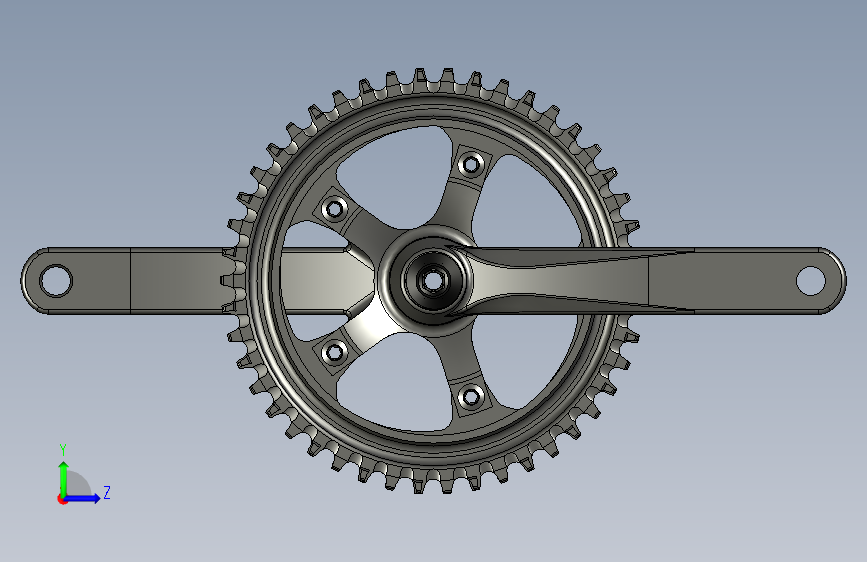 SRAM S-350 X1曲柄组 左侧视图