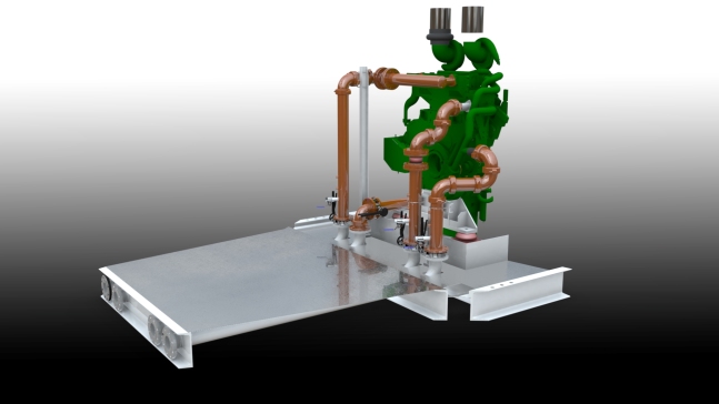 康明斯发动机的水冷管路