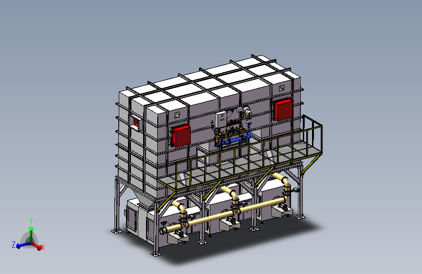 10000风量RTO三维图_SOLIDWORKS 2020_模型图纸下载 – 懒石网