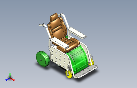 JX1532 电动轮椅的结构设计及其强度的有限元分析