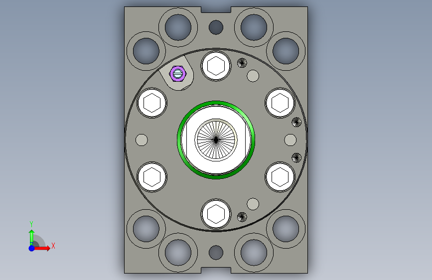 AHP带外部导向液压缸-HZF 160.100_60.05.204.150.V(DH=0) 正面视图