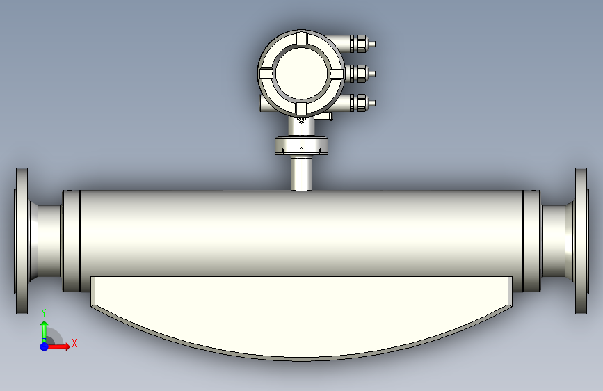ABB流量测量计-FCB450_INCH.Y0.Y0.080R1.D2.A1.C.3.D1.G0.A 正面视图
