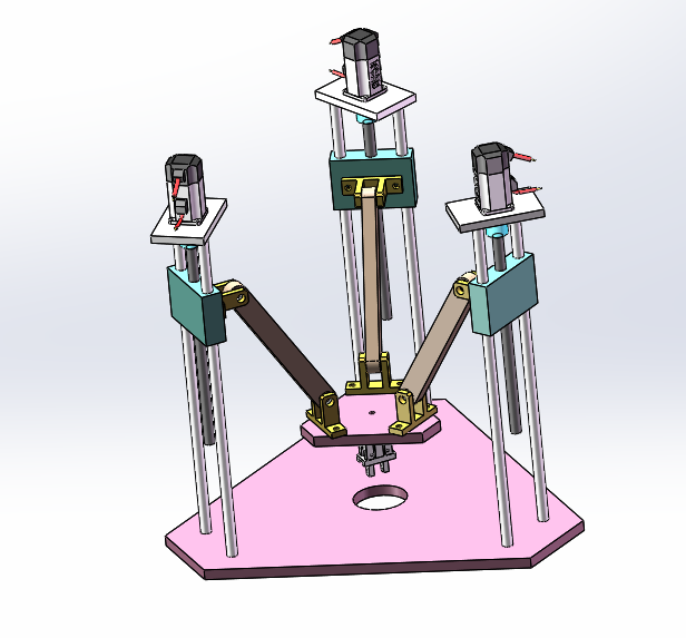 蜘蛛机械手模型图纸三维sw模型 Solidworks 2016 模型图纸下载 懒石网