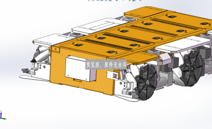 重型AGV小车三维SW模型