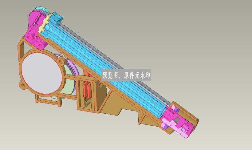 智能马桶电动清洗组件结构方案三维Creo模型+CAD图纸若干