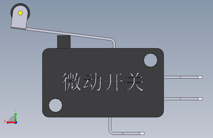 两款微动开关 背面视图