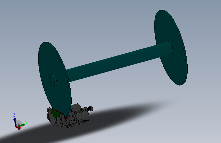 刹车器总成及安装模型