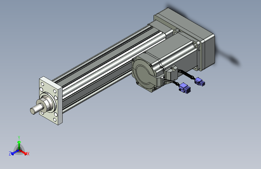 折返式电动缸行程250+前法兰+外螺纹