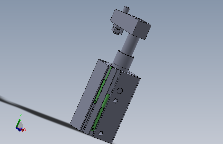 亚德客QCKL20X10气缸模型